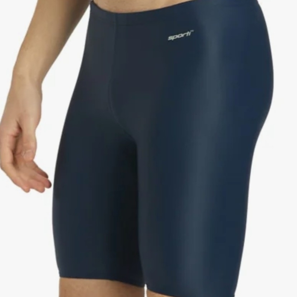 Sporti Men's Blue Compression Swim Trunks